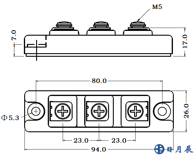 HFMB100CA60結(jié)構(gòu)圖與尺寸