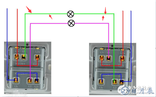 雙開(kāi)電燈開(kāi)關(guān)怎么接線(xiàn)